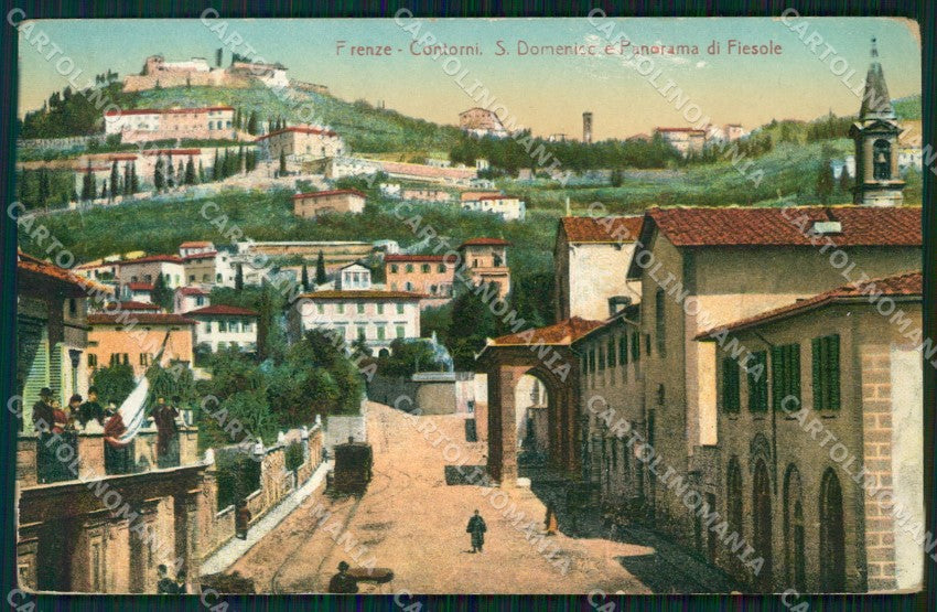 Firenze Fiesole San Domenico Tram cartolina WX1433 – fronte