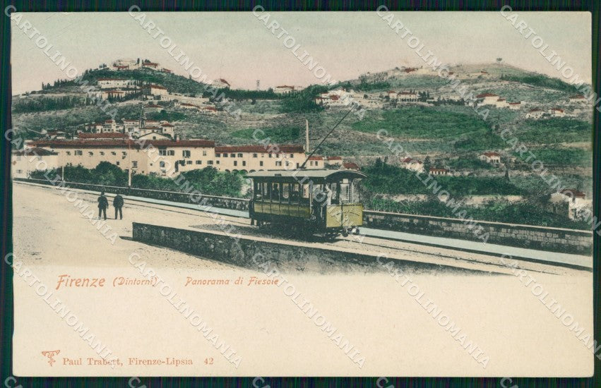 Firenze Fiesole Tram cartolina WX1436 – fronte