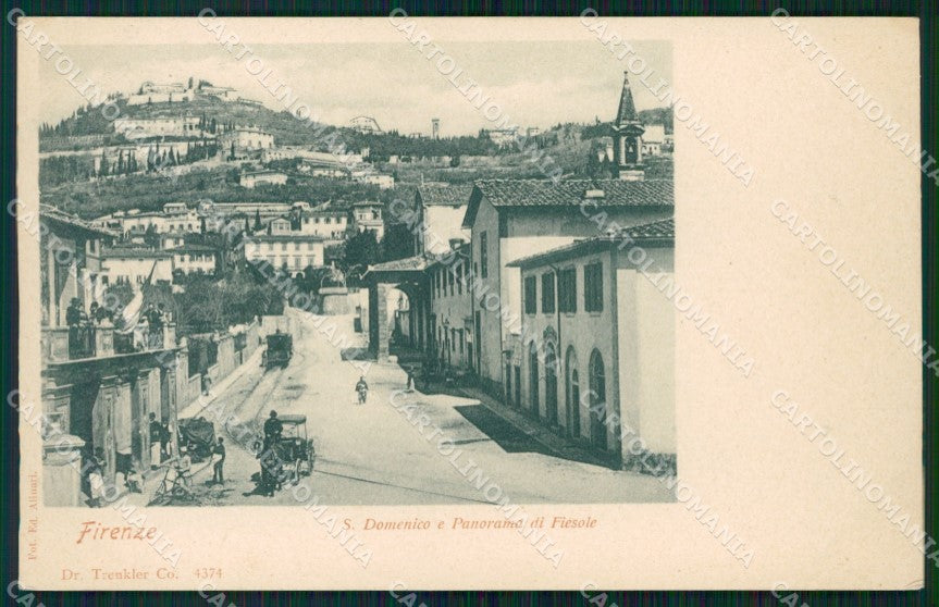Firenze Fiesole San Domenico Tram cartolina WX1445 – fronte