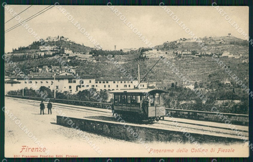 Firenze Fiesole Tram cartolina WX1446 – fronte