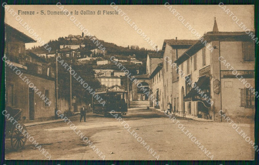 Firenze Fiesole San Domenico Tram cartolina WX1450 – fronte