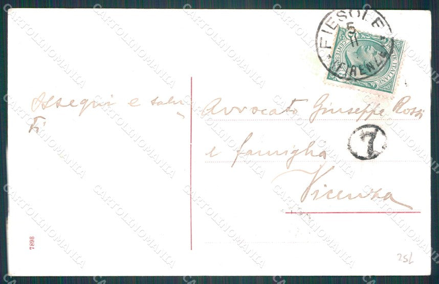 Firenze Fiesole Garibaldi cartolina WX1451 – retro