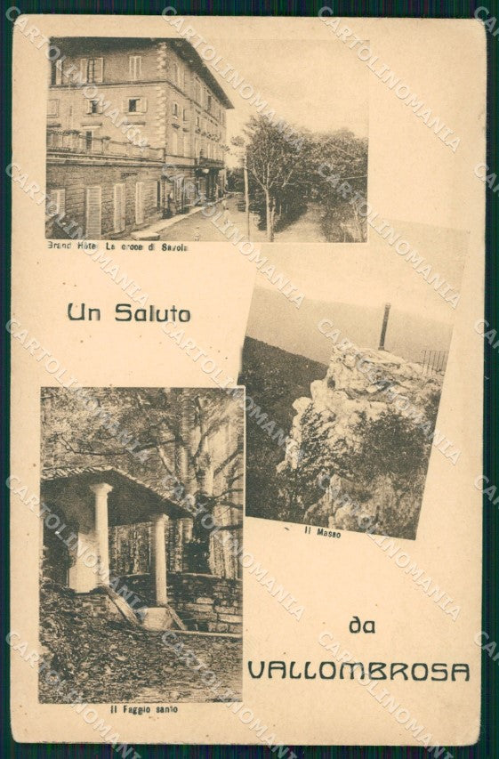 Firenze Reggello Vallombrosa Saluti da Faggio Santo PEGHINA cartolina WX1461 – fronte