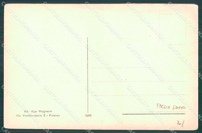 Firenze Reggello Vallombrosa Saluti da Faggio Santo PEGHINA cartolina WX1461 – retro