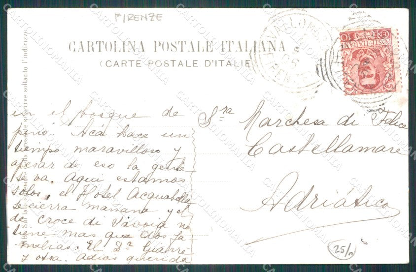 Firenze Reggello Vallombrosa cartolina WX1463 – retro