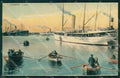 Livorno Città Porto Nave Barche cartolina WX1495 – fronte