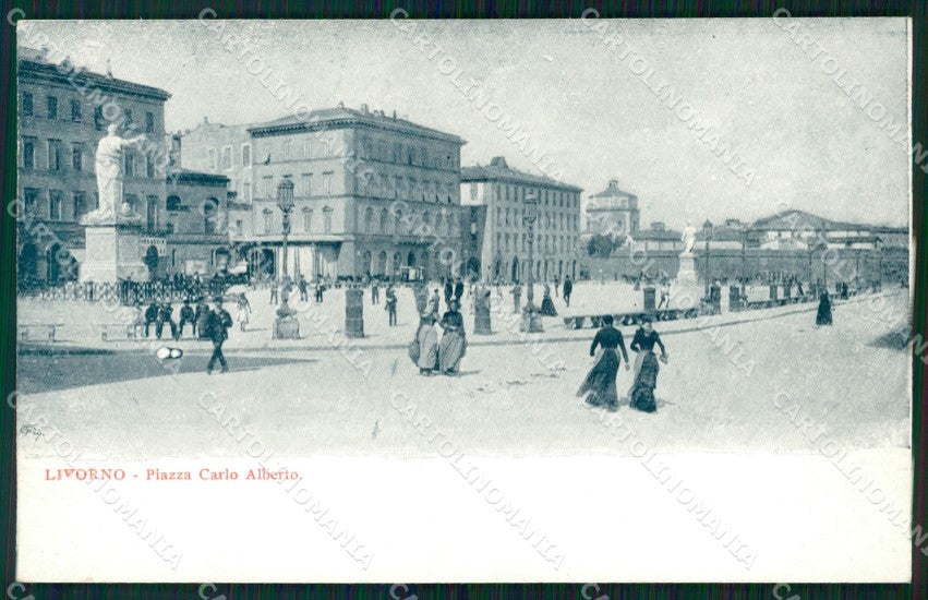 Livorno Città Piazza Carlo Alberto cartolina WX1502 – fronte