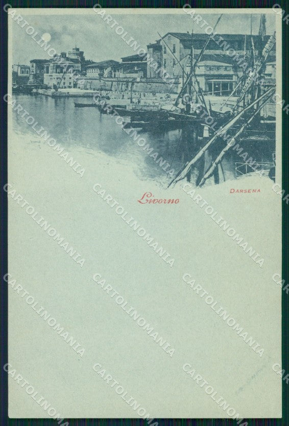 Livorno Città Darsena Chiaro di una cartolina WX1507 – fronte