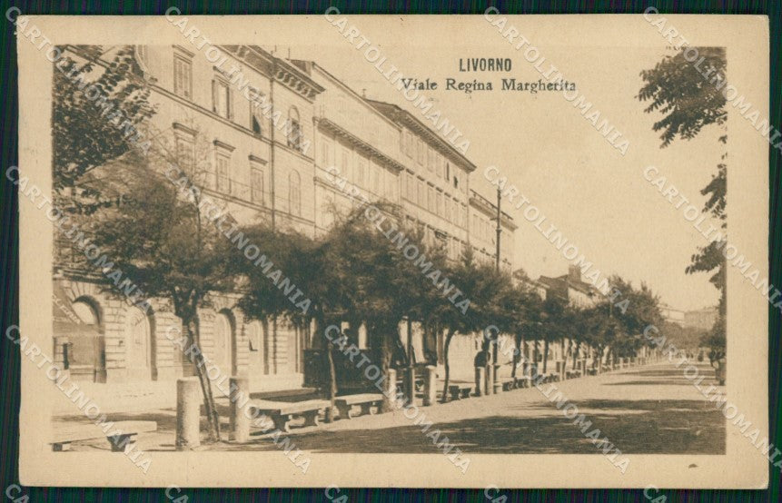 Livorno Città Viale Regina Margherita cartolina WX1510 – fronte