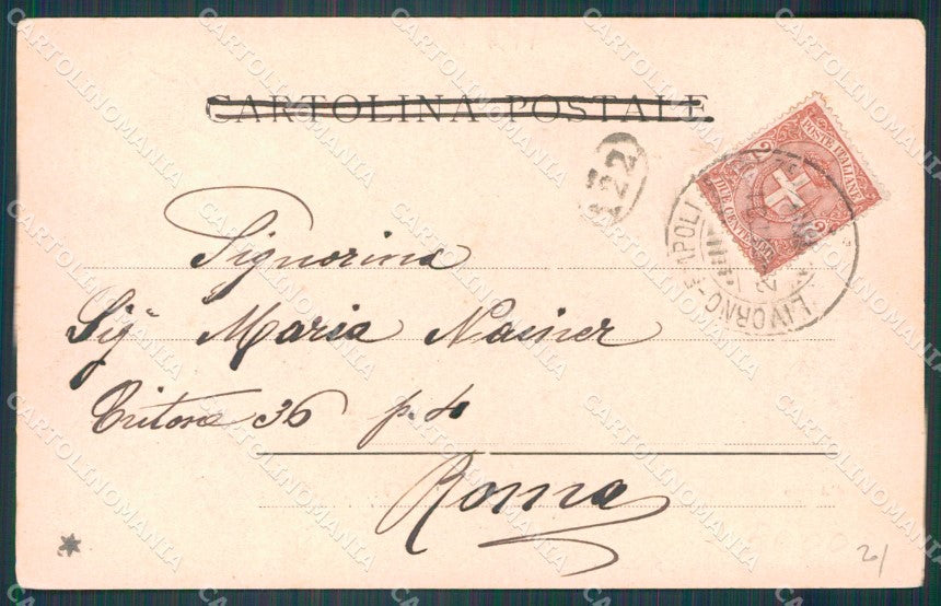 Livorno Città Barche cartolina WX1512 – retro
