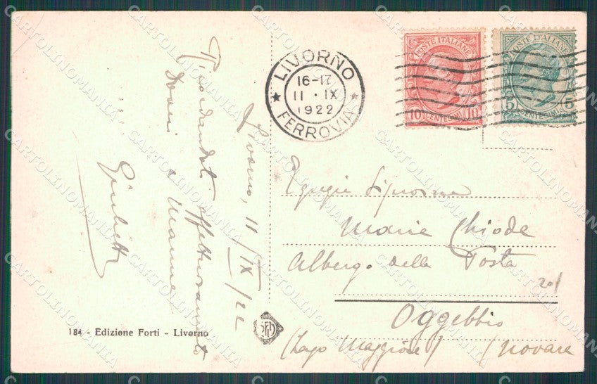 Livorno Città Porto Ponte Girevole cartolina WX1537 – retro
