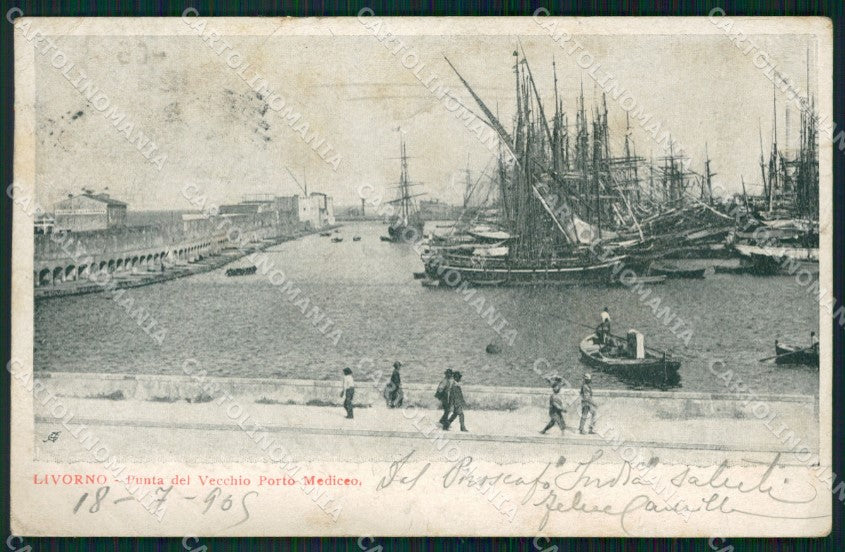 Livorno Città Vecchio Porto Mediceo Navi cartolina WX1539 – fronte