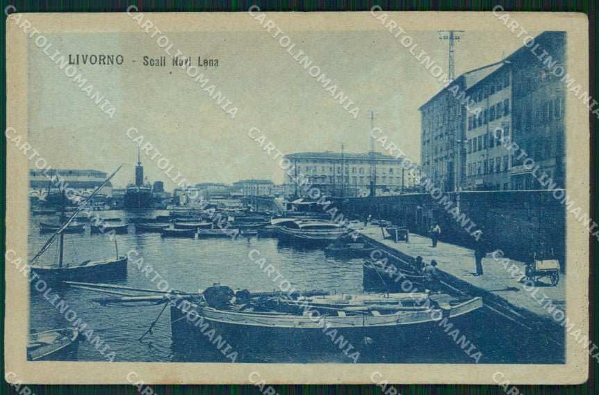 Livorno Città Scali Novi Lena PIEGHINE cartolina WX1544 – fronte