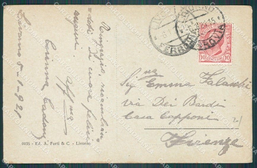 Livorno Città Scali Novi Lena PIEGHINE cartolina WX1544 – retro