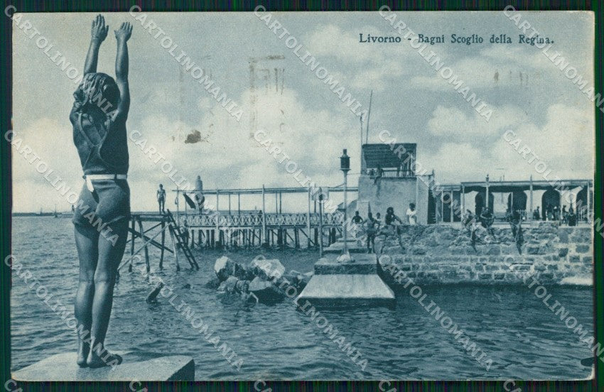 Livorno Città Bagni Scoglio della Regina cartolina WX1547 – fronte