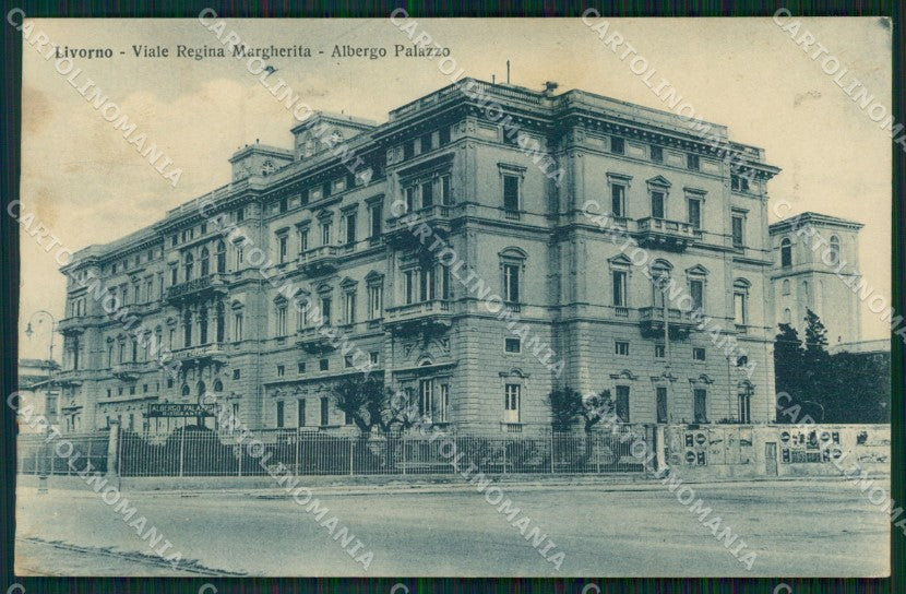 Livorno Città Viale Regina Margherita PIEGATA cartolina WX1559 – fronte