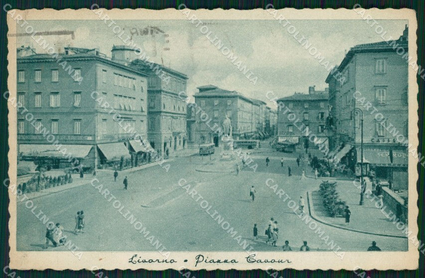 Livorno Città Piazza Cavour cartolina WX1560 – fronte