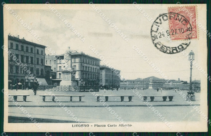 Livorno Città Piazza Carlo Alberto cartolina WX1564 – fronte
