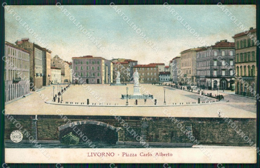 Livorno Città Piazza Carlo Alberto Alterocca 6002 cartolina WX1571 – fronte