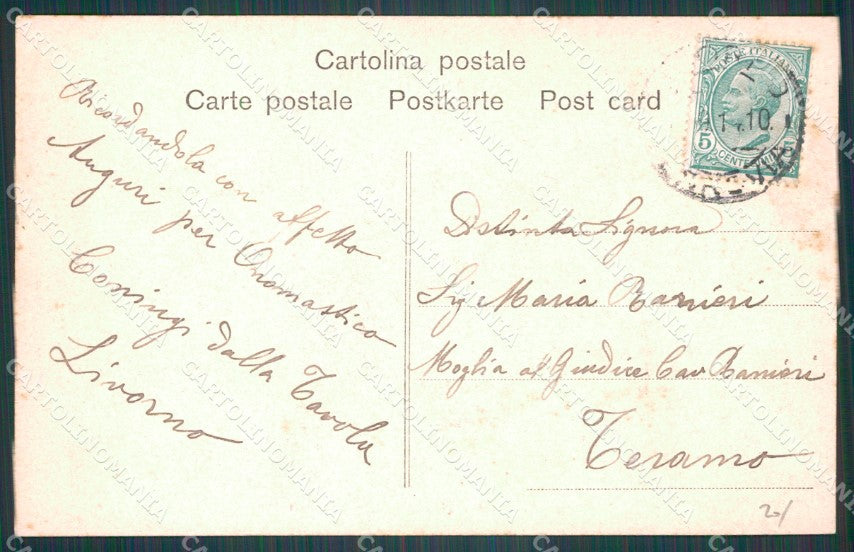 Livorno Città Piazza Carlo Alberto Alterocca 6002 cartolina WX1571 – retro