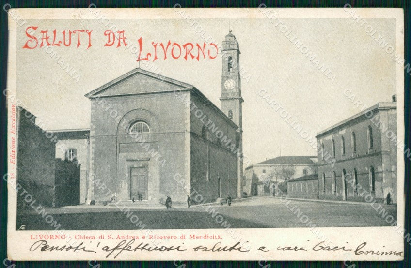 Livorno Città Saluti da cartolina WX1572 – fronte