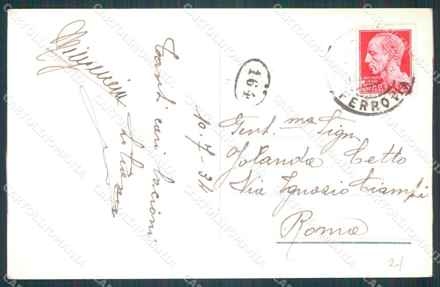 Livorno Città Piazza Carlo Alberto PIEGHINA cartolina WX1576 – retro