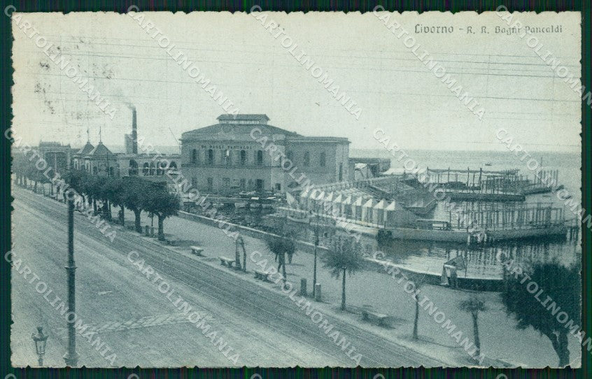 Livorno Città Bagni Pancaldi cartolina WX1578 – fronte