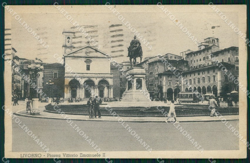 Livorno Città Piazza Vittorio Emanuele II cartolina WX1585 – fronte