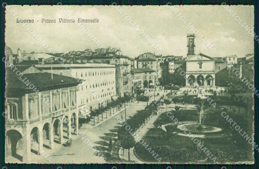 Livorno Città Piazza Vittorio Emanuele COLLA cartolina WX1588 – fronte