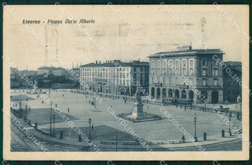 Livorno Città Piazza Carlo Alberto cartolina WX1589 – fronte