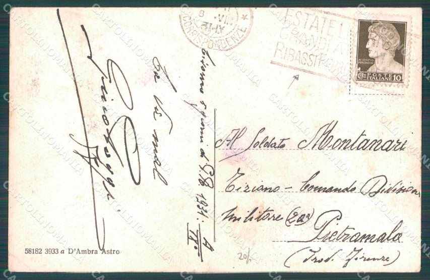 Livorno Città Poste STRAPPINO PIEGHE cartolina WX1604 – retro