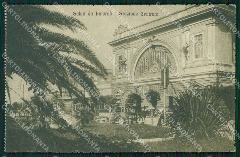 Livorno Città Stazione Auto cartolina WX1614 – fronte