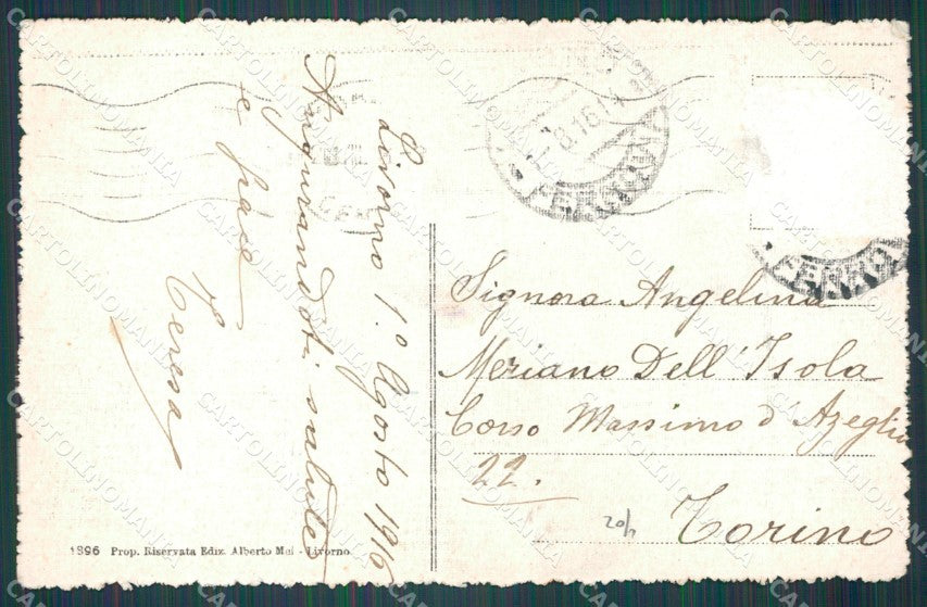 Livorno Città Piazza Vittorio Emanuele Carrozze PIEGHINA cartolina WX1618 – retro