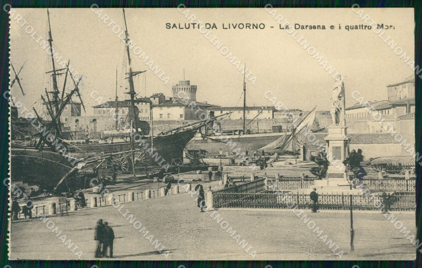 Livorno Città Darsena Navi cartolina WX1619 – fronte