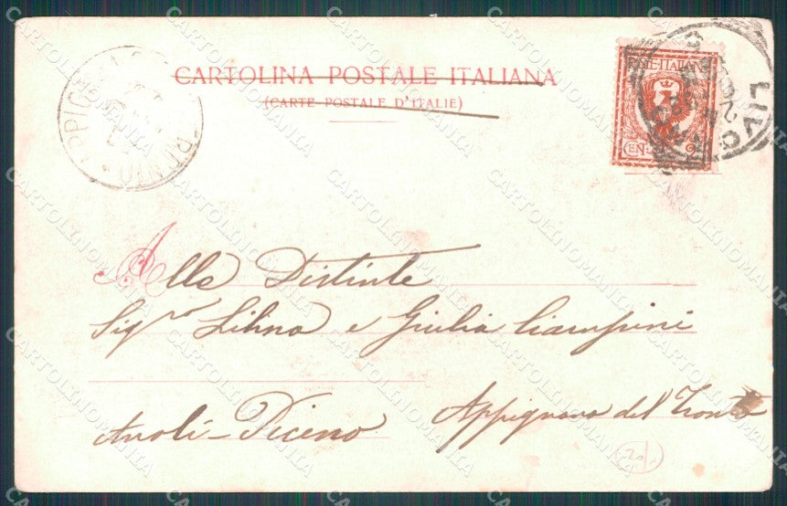 Livorno Città Viale Regina Margherita Carrozza cartolina WX1624 – retro