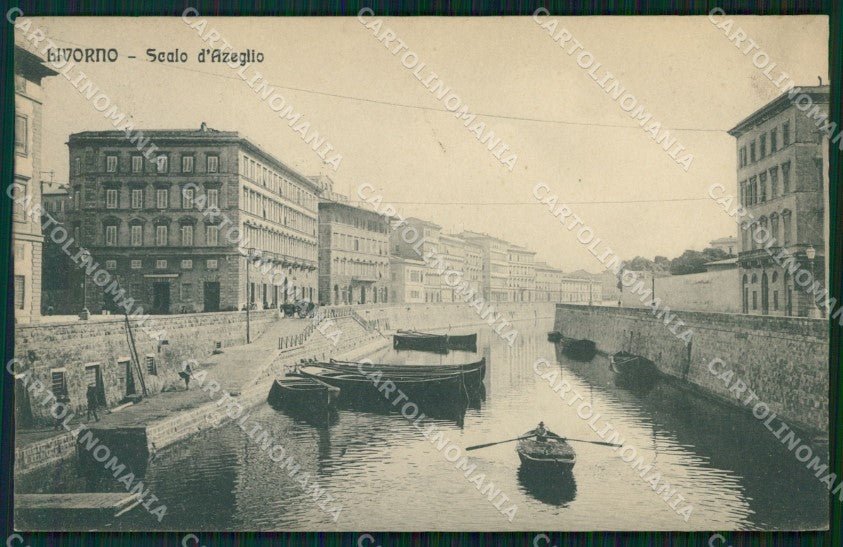 Livorno Città Scalo d'Azelio Barche cartolina WX1630 – fronte
