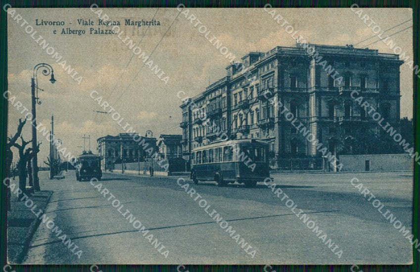 Livorno Città Viale Regina Margherita Filovie cartolina WX1635 – fronte