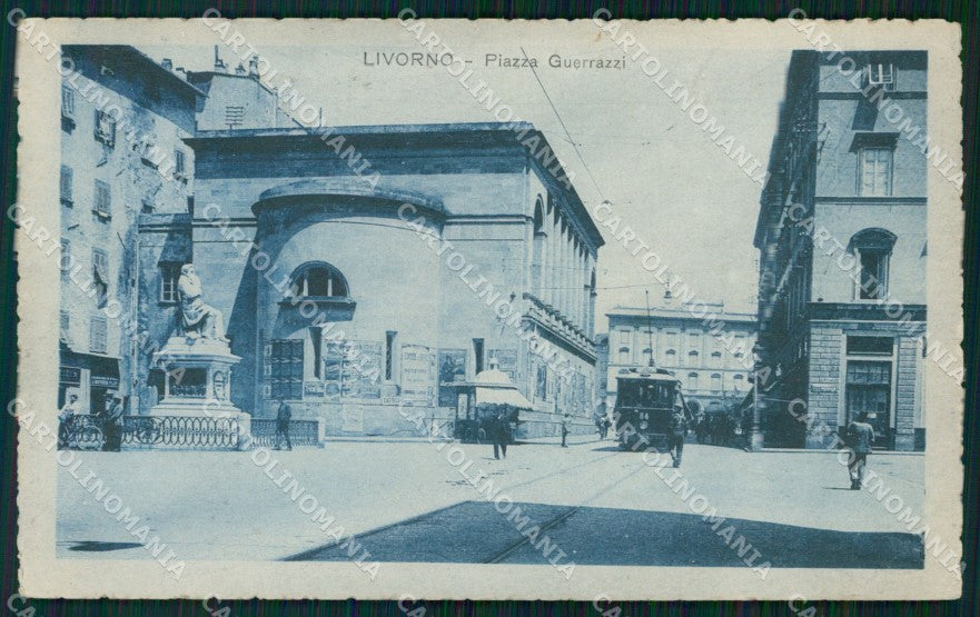 Livorno Città Piazza Guerrazzi Tram cartolina WX1642 – fronte