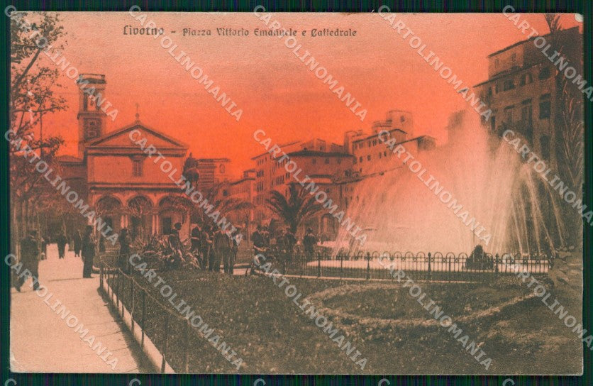 Livorno Città Piazza Vittorio Emanuele cartolina WX1644 – fronte