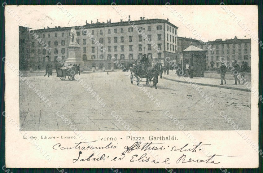 Livorno Città Garibaldi Carrozza cartolina WX1648 – fronte