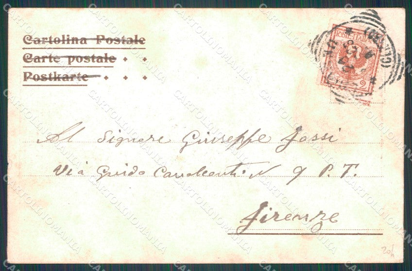 Livorno Città Garibaldi Carrozza cartolina WX1648 – retro