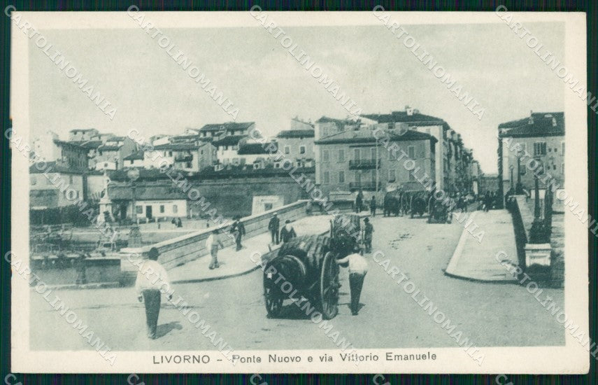 Livorno Città Ponte Nuovo Carretti cartolina WX1652 – fronte
