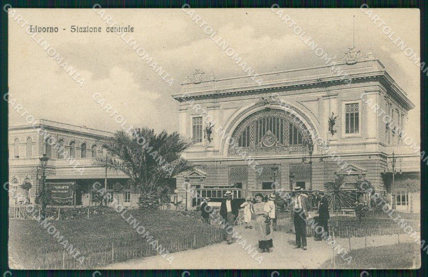 Livorno Città Stazione PIEGHINA cartolina WX1653 – fronte