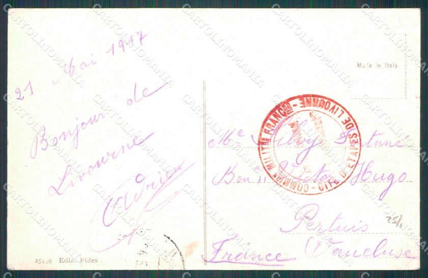 Livorno Città Stazione PIEGHINA cartolina WX1653 – retro