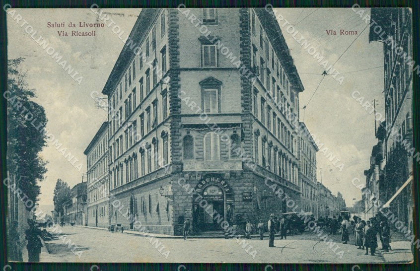 Livorno Città Via Roma cartolina WX1657 – fronte