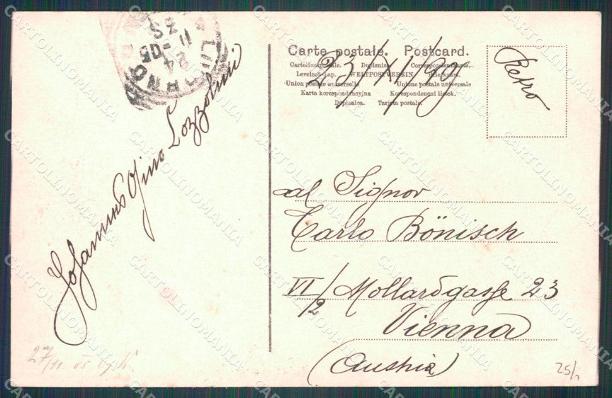 Livorno Città Piazza Vittorio Emanuele Militari Accademia cartolina WX1658 – retro