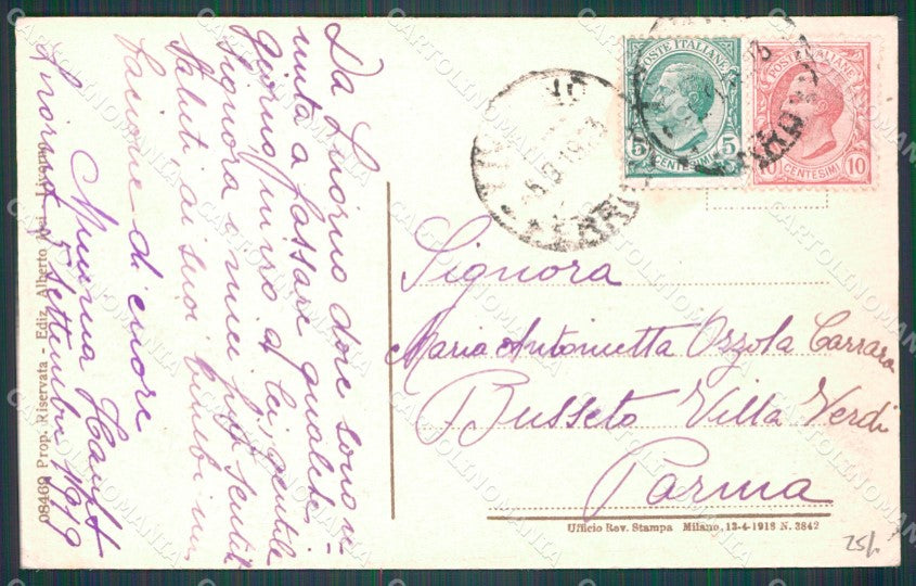 Livorno Città Scoglio della Regina PIEGA LEGGERA cartolina WX1660 – retro