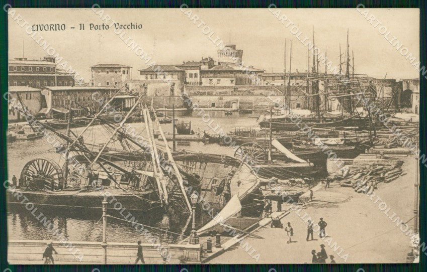 Livorno Città Porto Vecchio cartolina WX1664 – fronte