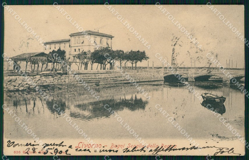 Livorno Città Scoglio della Regina STRAPPINO cartolina WX1674 – fronte