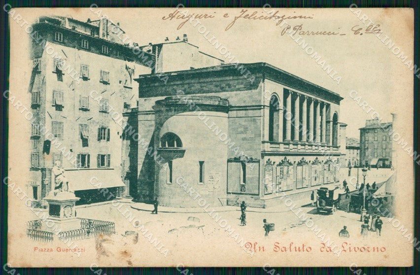 Livorno Città Piazza Guerrazzi cartolina WX1676 – fronte
